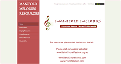 Desktop Screenshot of manifoldmelodies.com